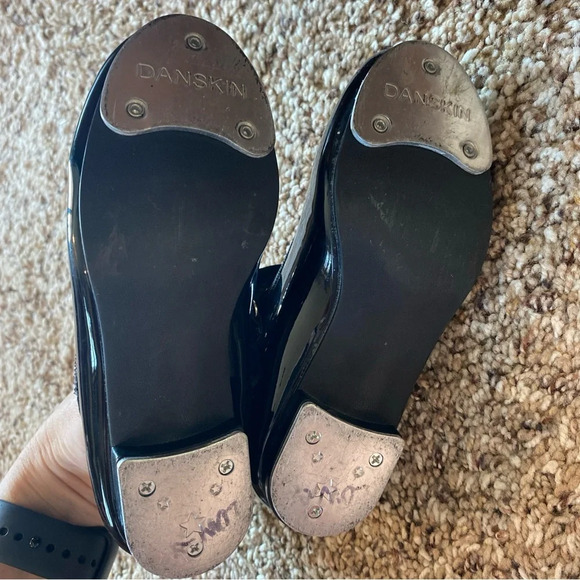 Girls Danskin Tap Shoes Size 10 Black - Picture 5 of 5